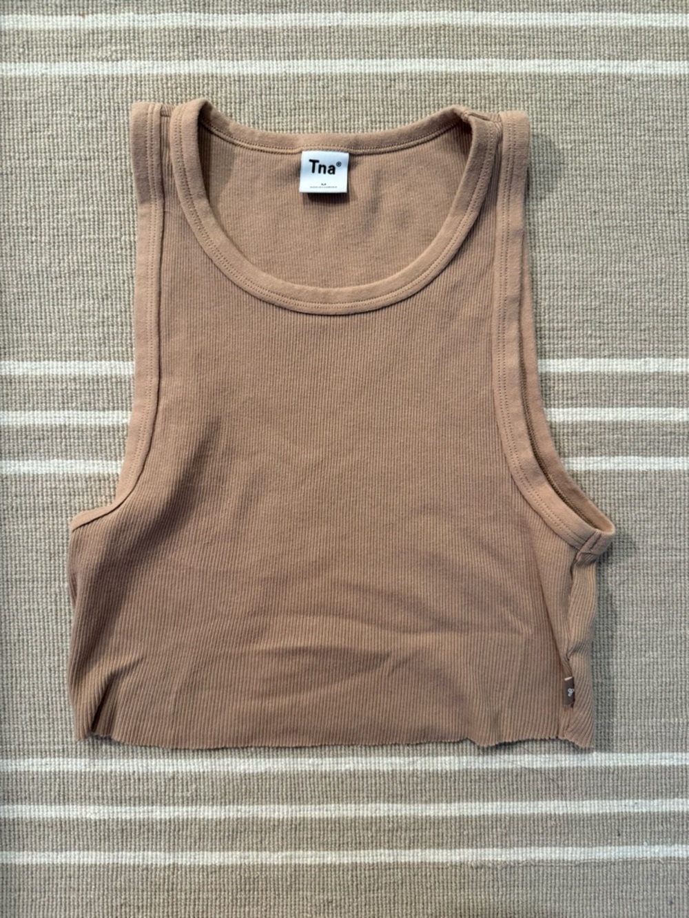 Aritzia TNA Ribbed Cropped Racer Tank - Picture 2 of 2